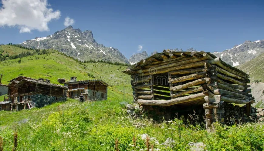 Traditional Turkish mountain homes